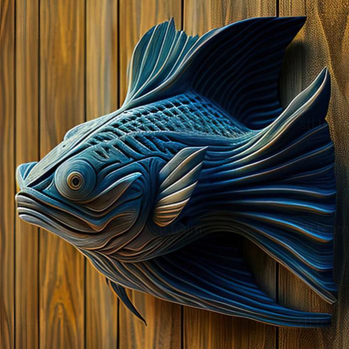 3D модель Синий сом анциструс рыба (STL)